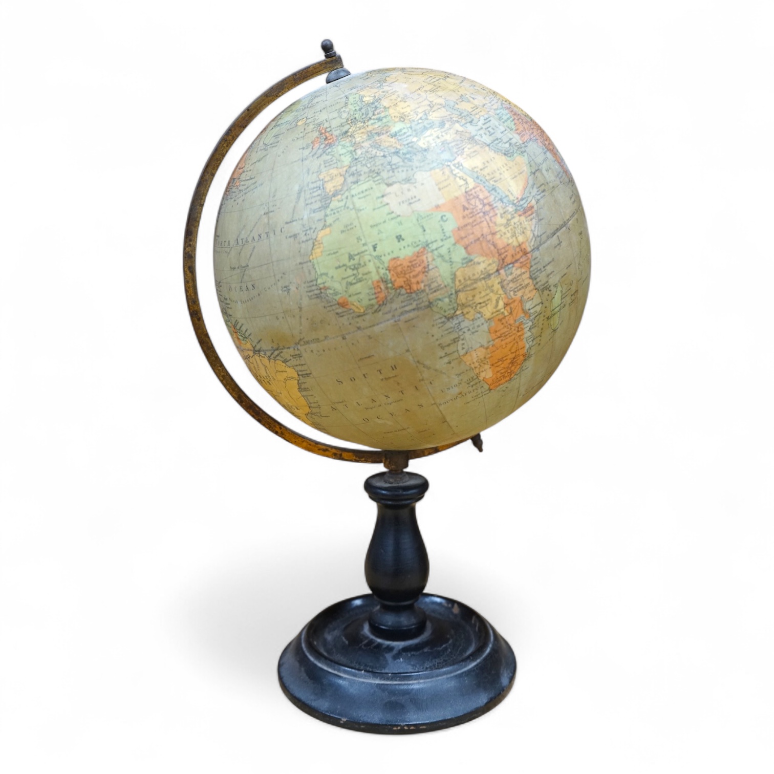 A small Philips British Empire Globe on stand, 35.5cm high